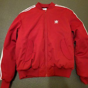 Adidas Originals MA-1 Maroon Burgundy Bomber Jacket Large (L) Like New